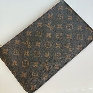 LOUIS VUITTON monogram neverfull pochette clutch